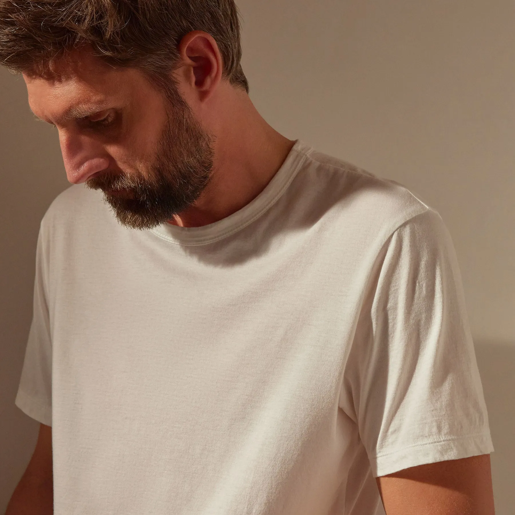 Luxe Lotus Jersey Tee - White