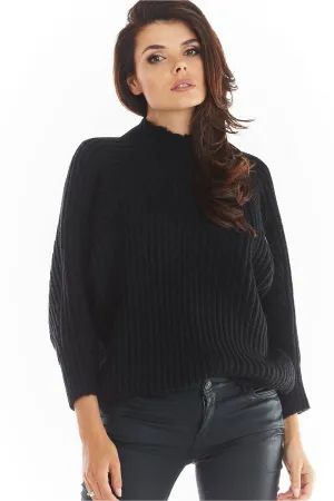 Luxurious Batwing Half-Zip Sweater