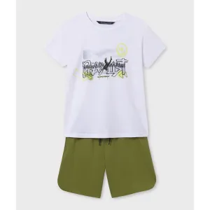 Mayoral Older Boys Shorts Set 6683 Green