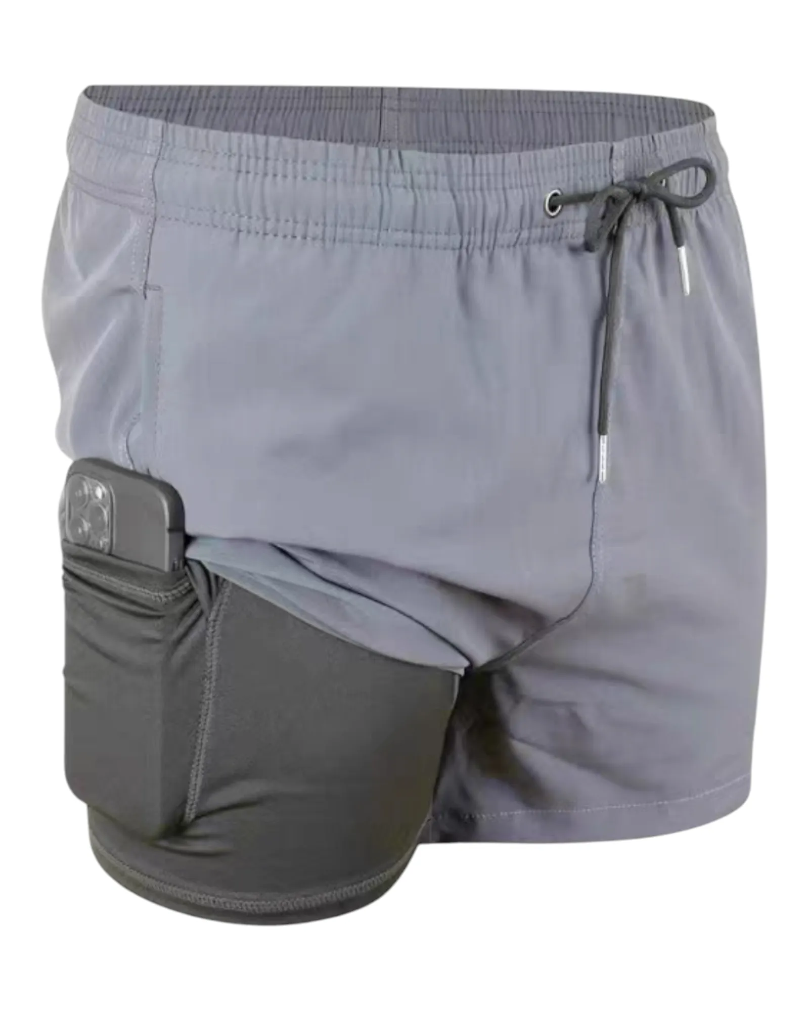 Mens Blue Swim Shorts with Pockets
