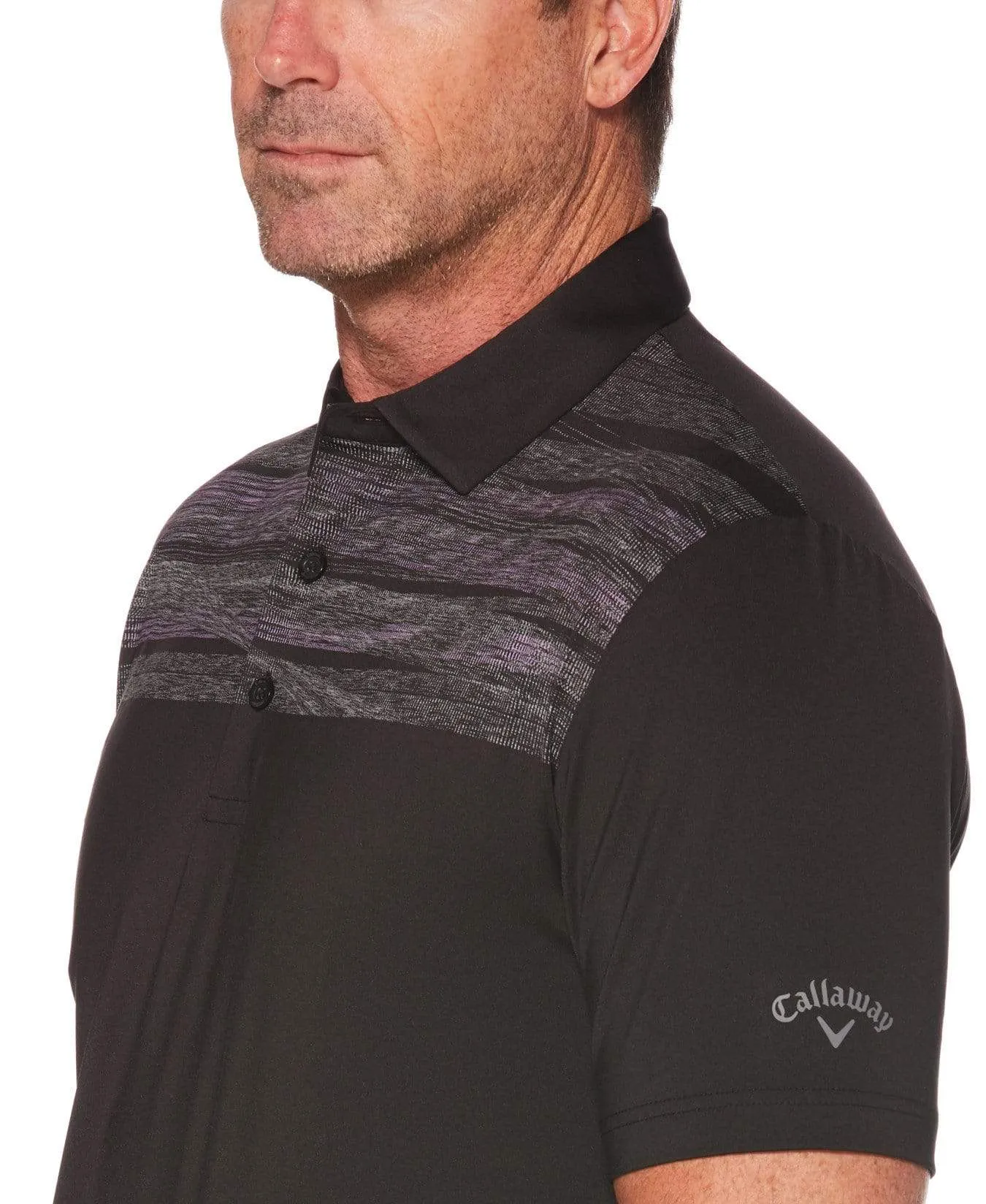 Mens Chest Print Polo
