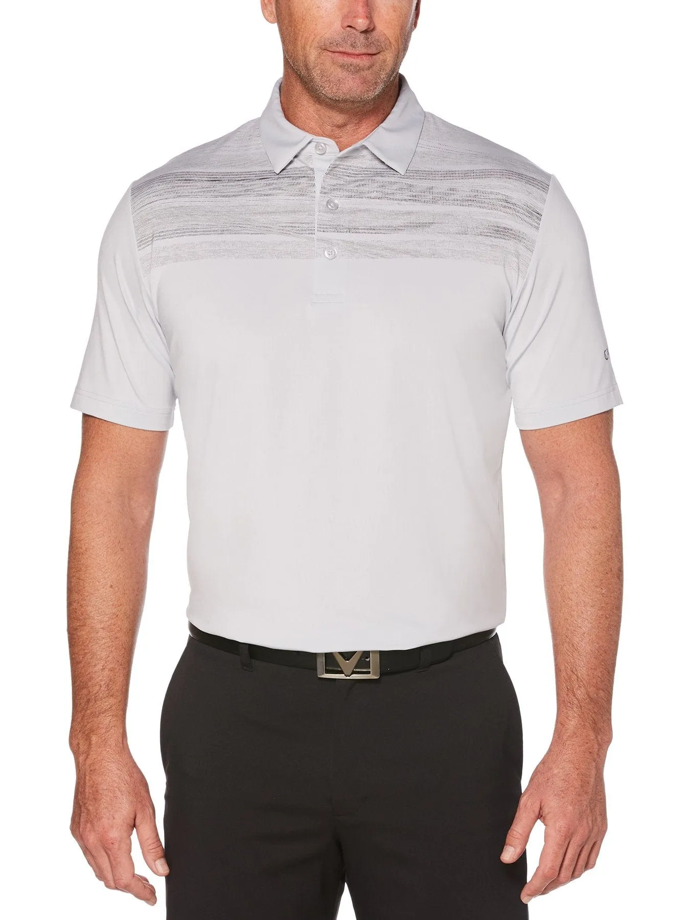 Mens Chest Print Polo