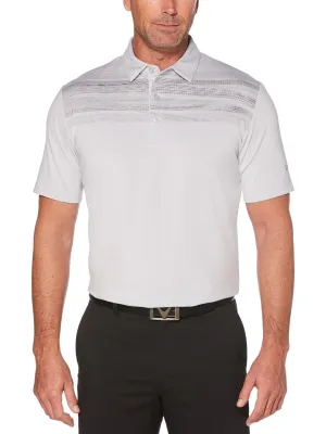 Mens Chest Print Polo