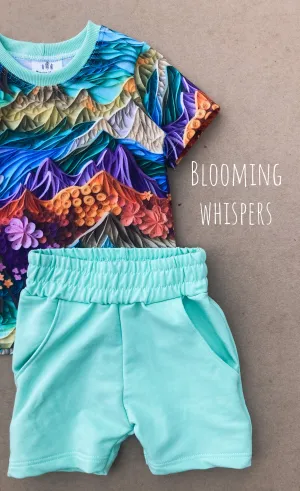 Mint Green Jogger Shorts