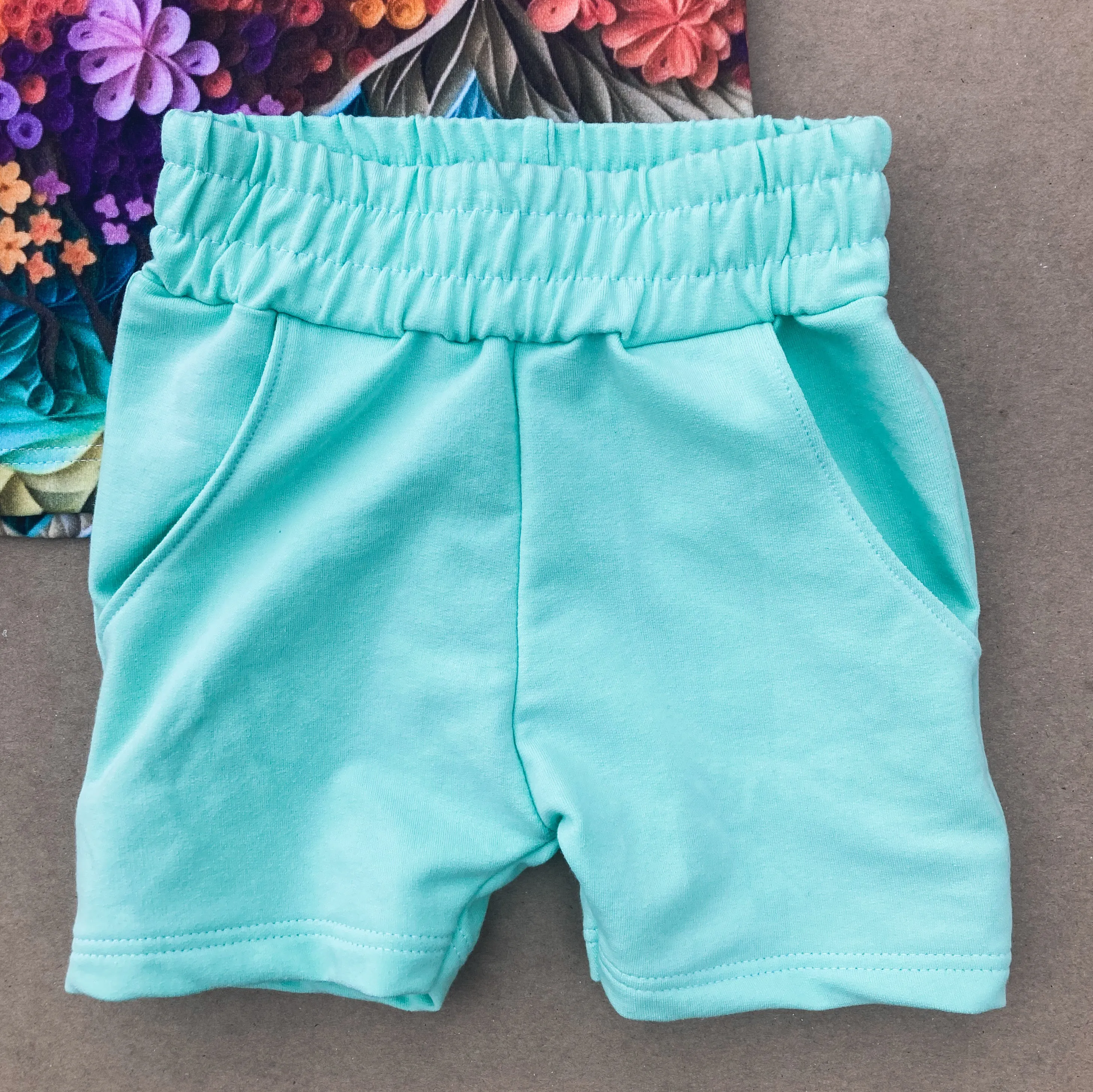 Mint Green Jogger Shorts