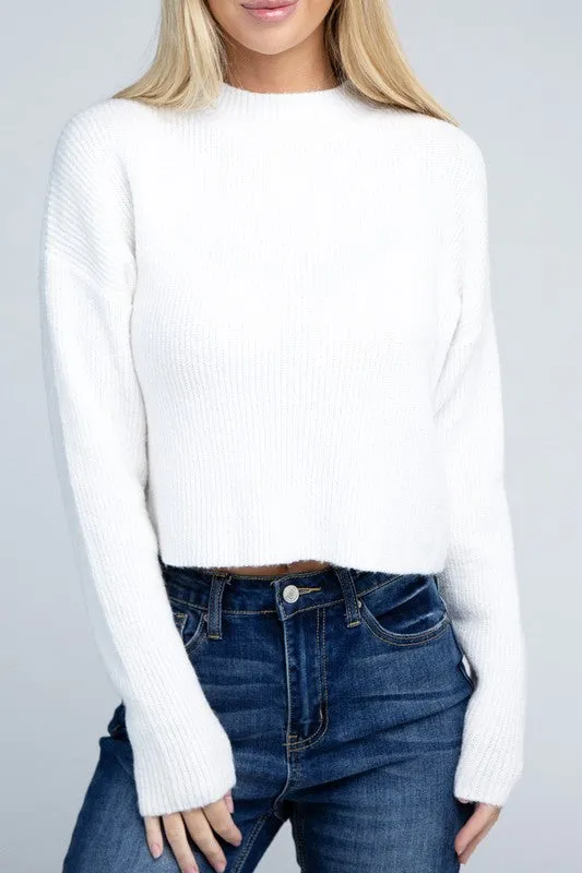 MOCK NECK PULLOVER