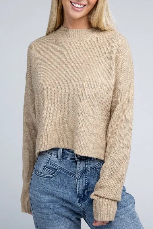 MOCK NECK PULLOVER