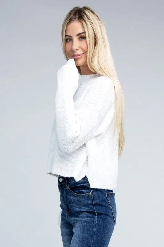 MOCK NECK PULLOVER