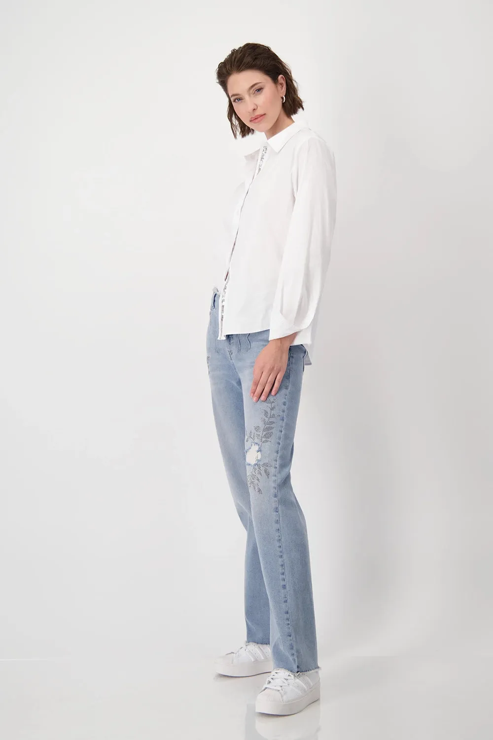 Monari Shirt Collar Blouse 808004