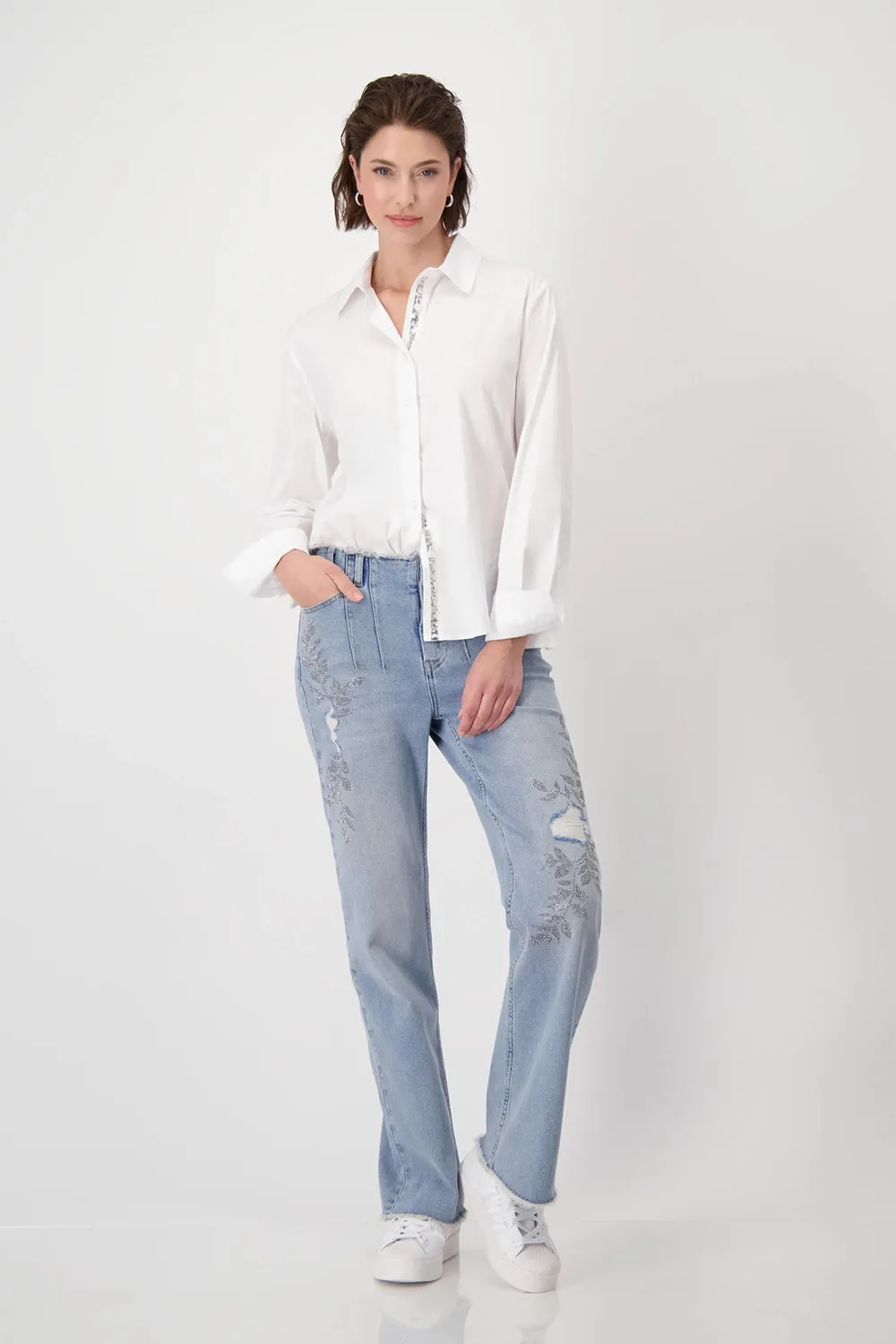 Monari Shirt Collar Blouse 808004