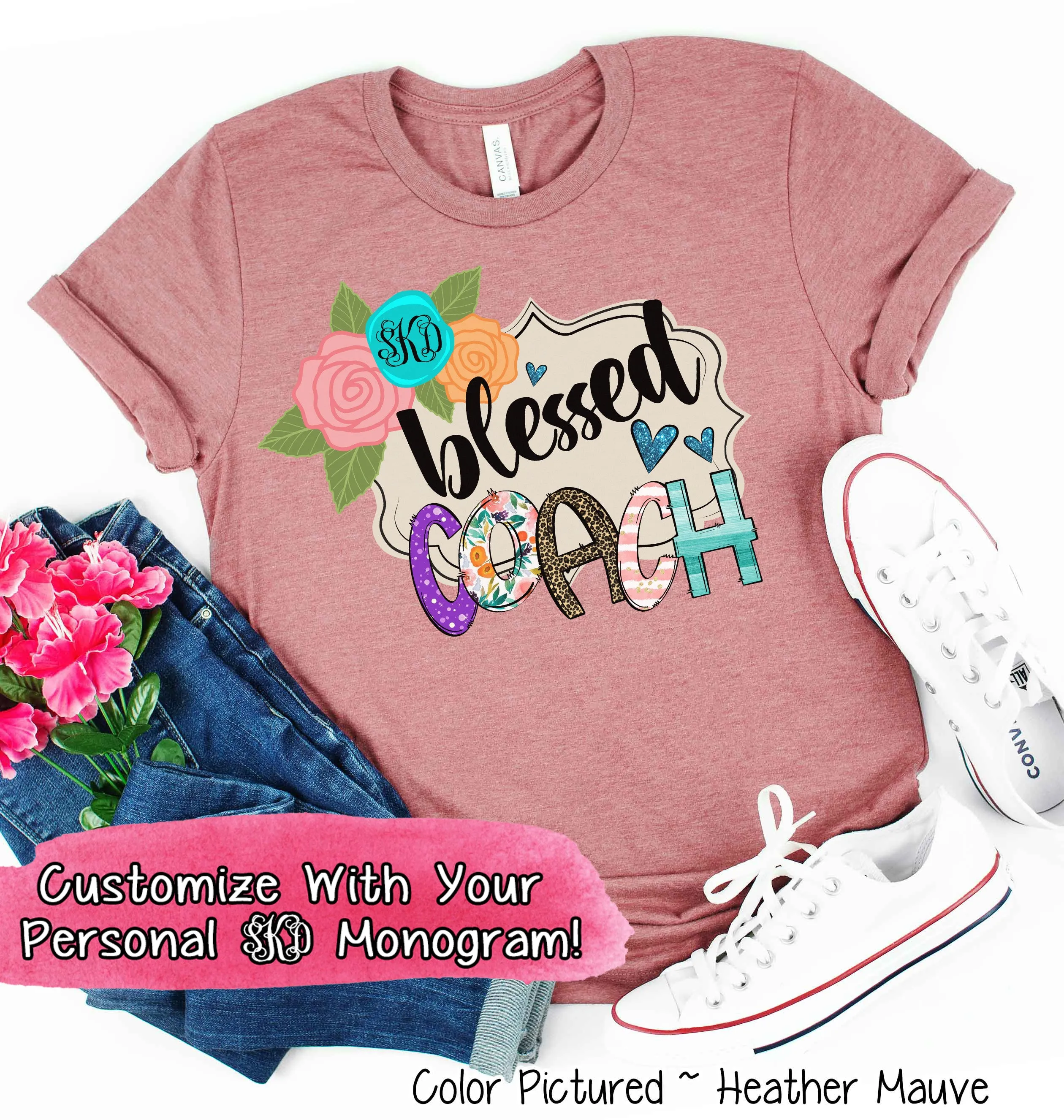 Monogram Blessed Coach Tee