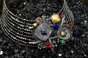 Multi-stone Cleopatra Transition Choker
