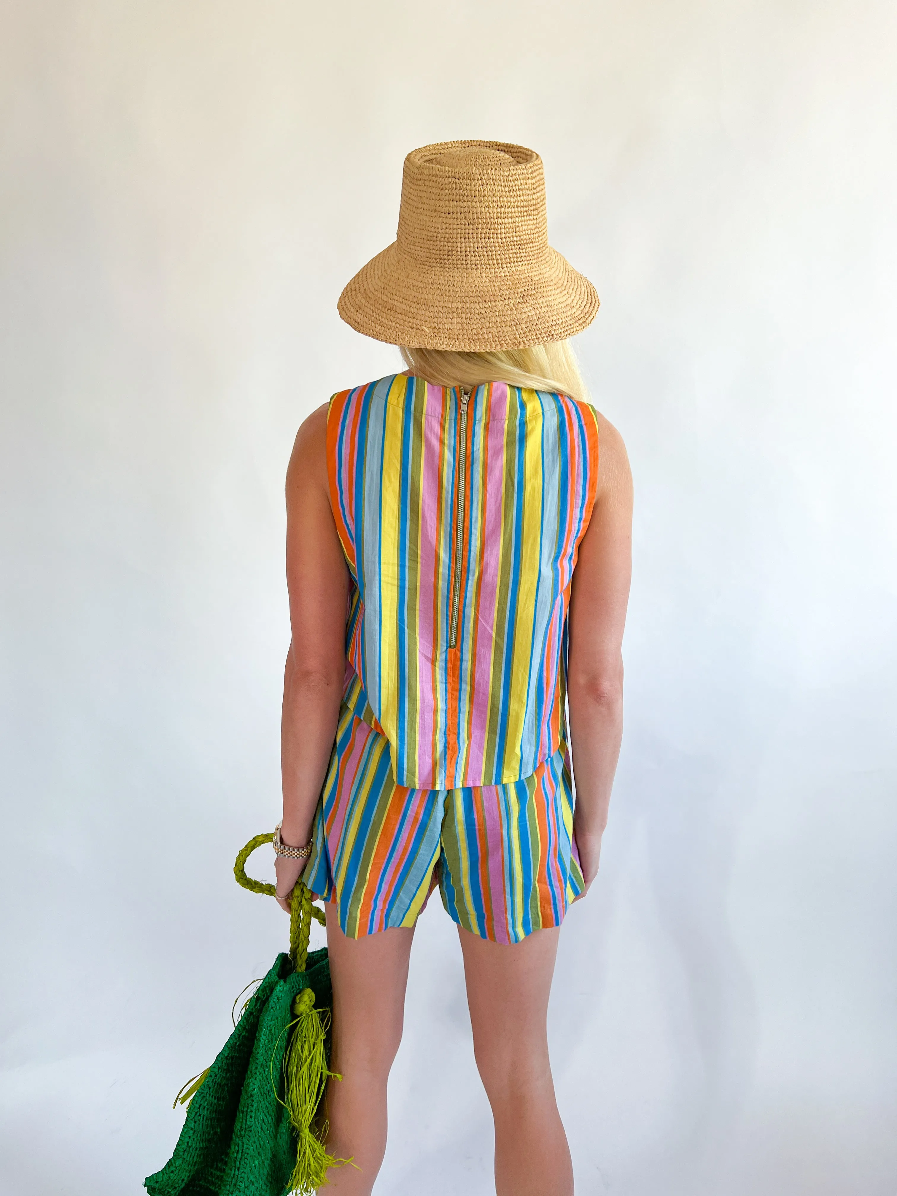 Multi Stripe Pool Short