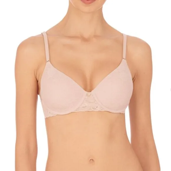 Natori Bliss Allure Contour Underwire Bra, Style 721303, Rose Beige, 34G