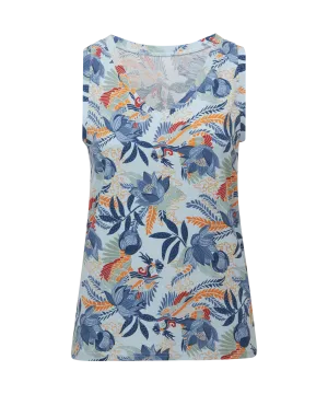 Neha V-Neck Tank Top - Seaport Blue Peacock