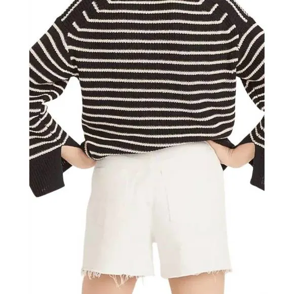 NEW J.CREW high rise denim shorts in white