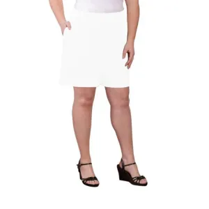 NEW ON THE PLUS SIDE jersey cotton shorts - plus in white