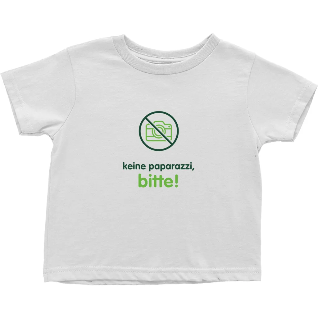 No Paparazzi Toddler T-Shirts (German)