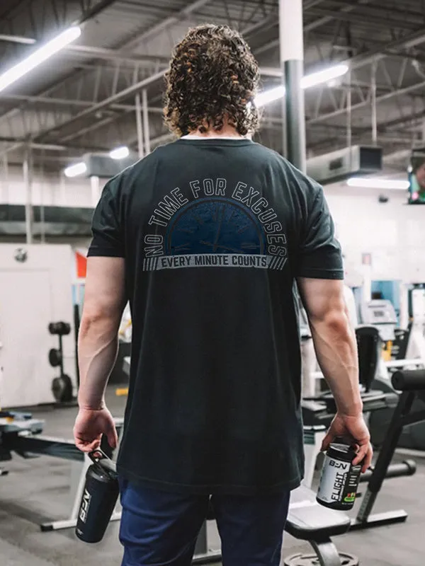 No Time For Excuses Printed Men's T-shirt