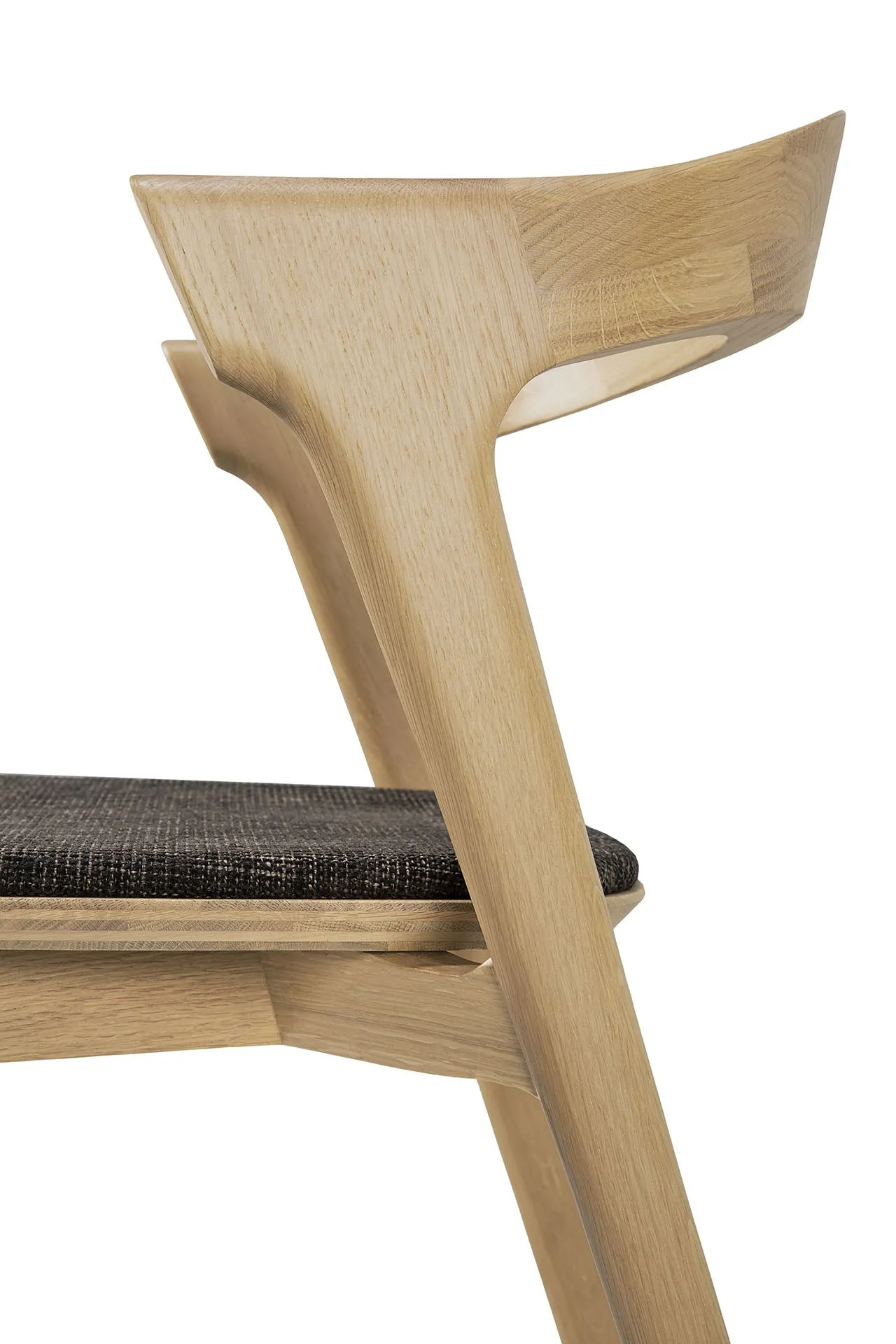 Oak Bok Dining Chair - Dark Brown - Varnished