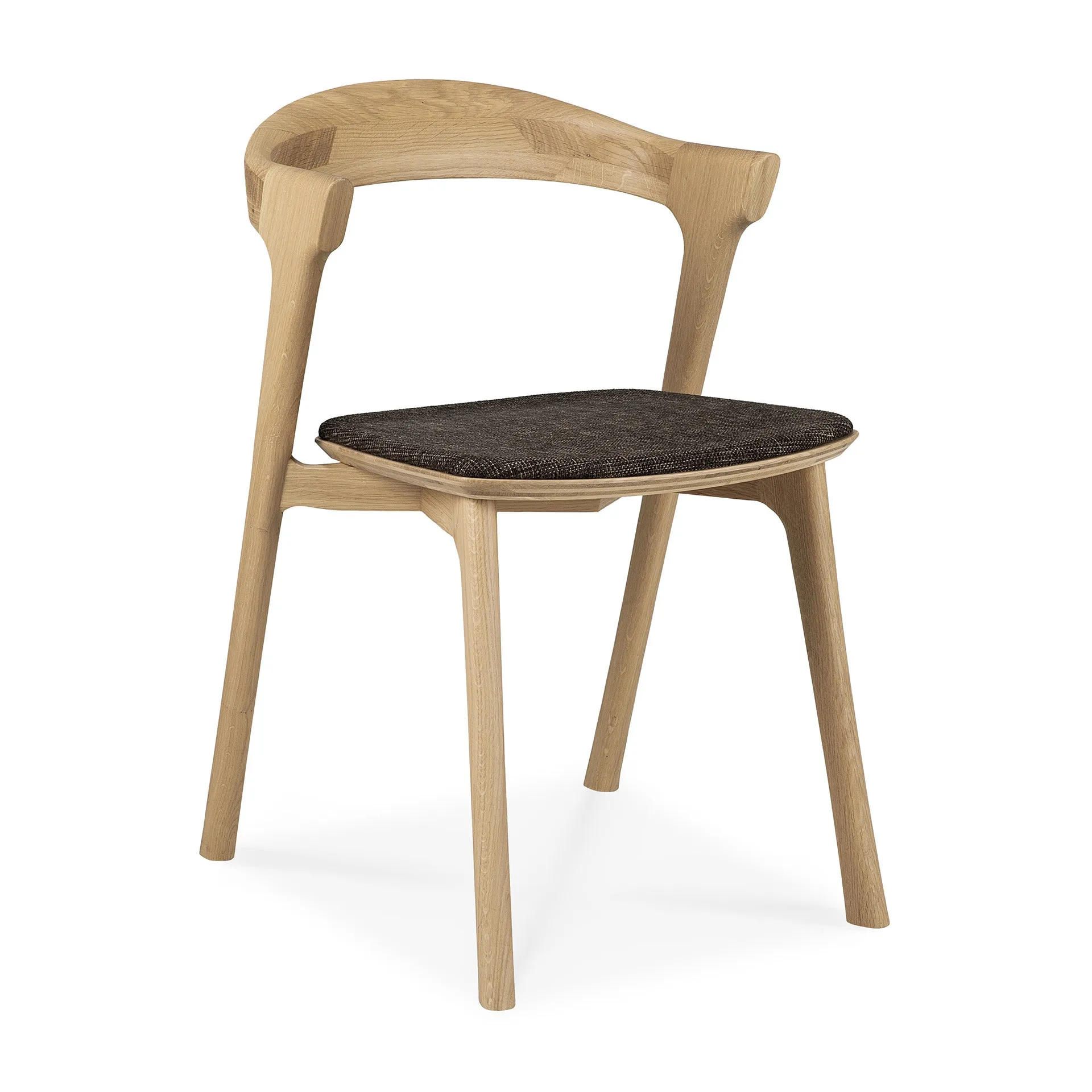 Oak Bok Dining Chair - Dark Brown - Varnished
