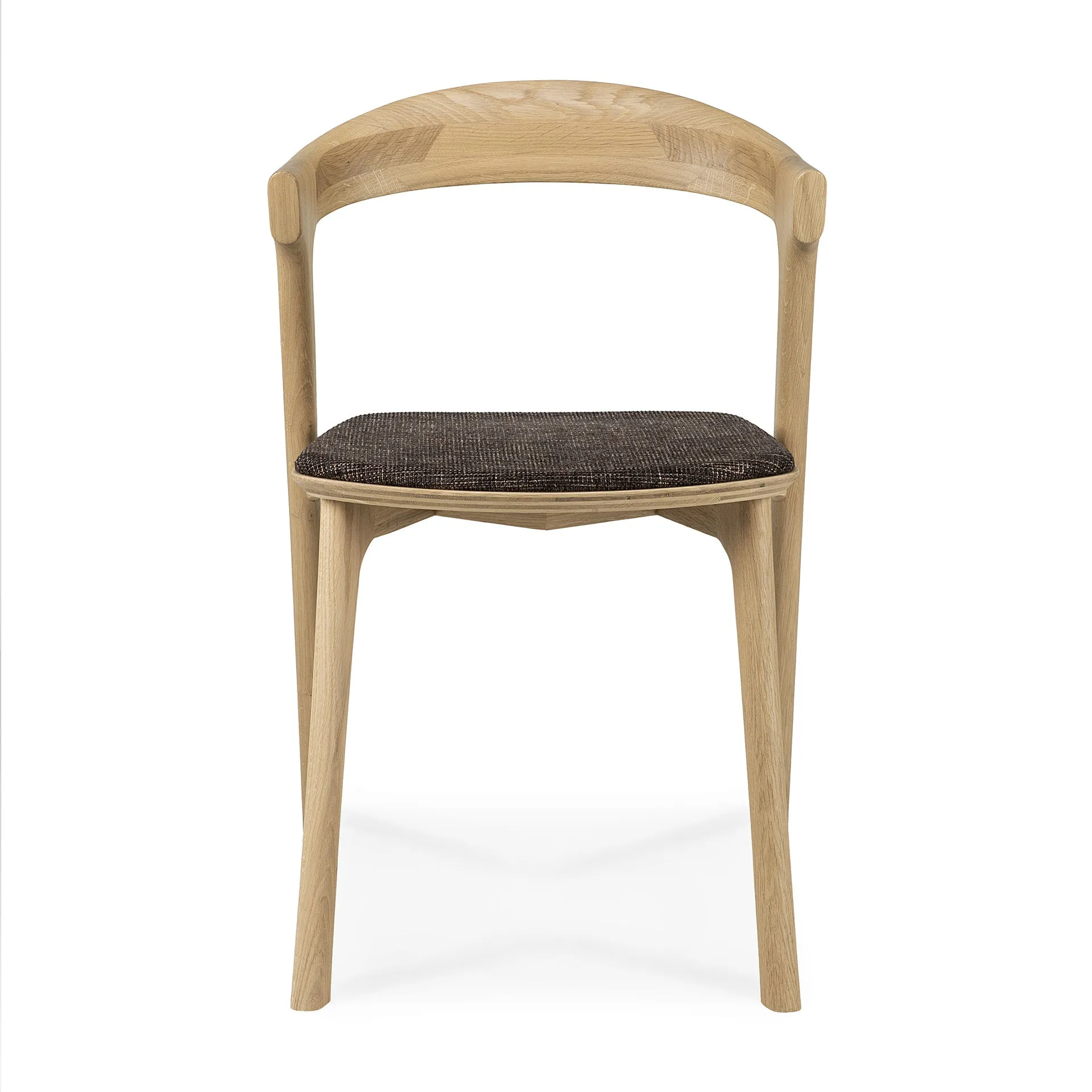 Oak Bok Dining Chair - Dark Brown - Varnished