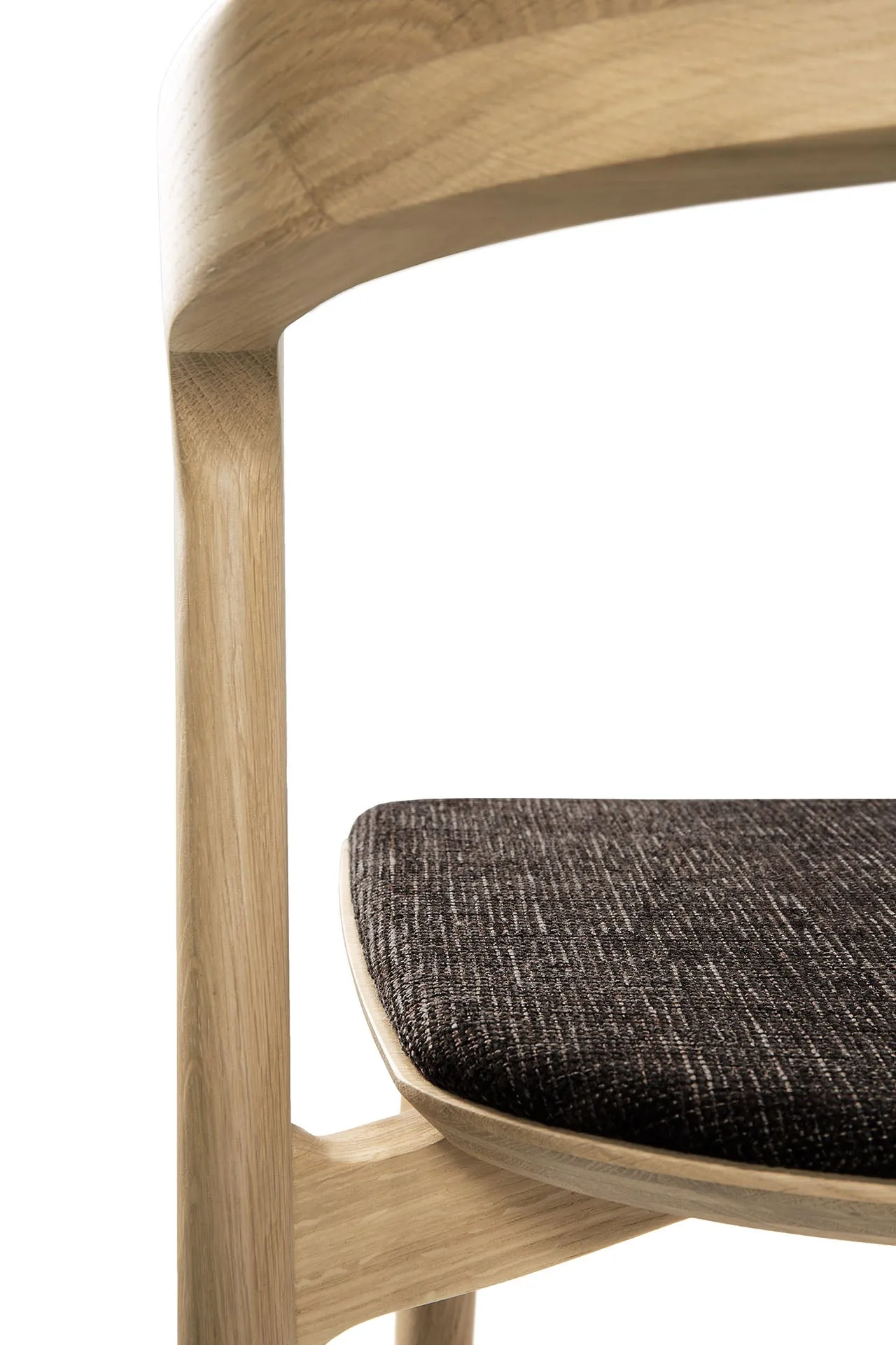 Oak Bok Dining Chair - Dark Brown - Varnished