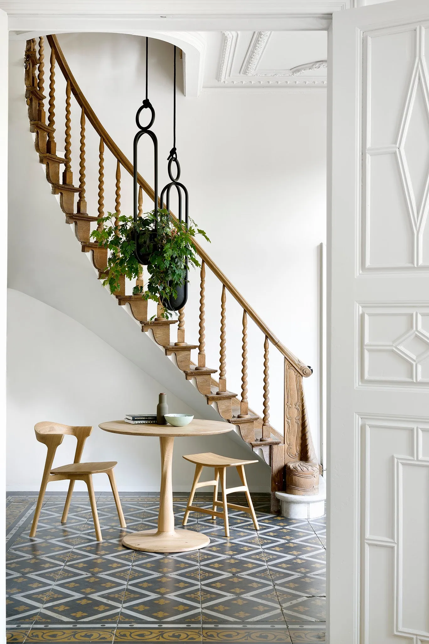 Oak Torsion Dining Table - Varnished
