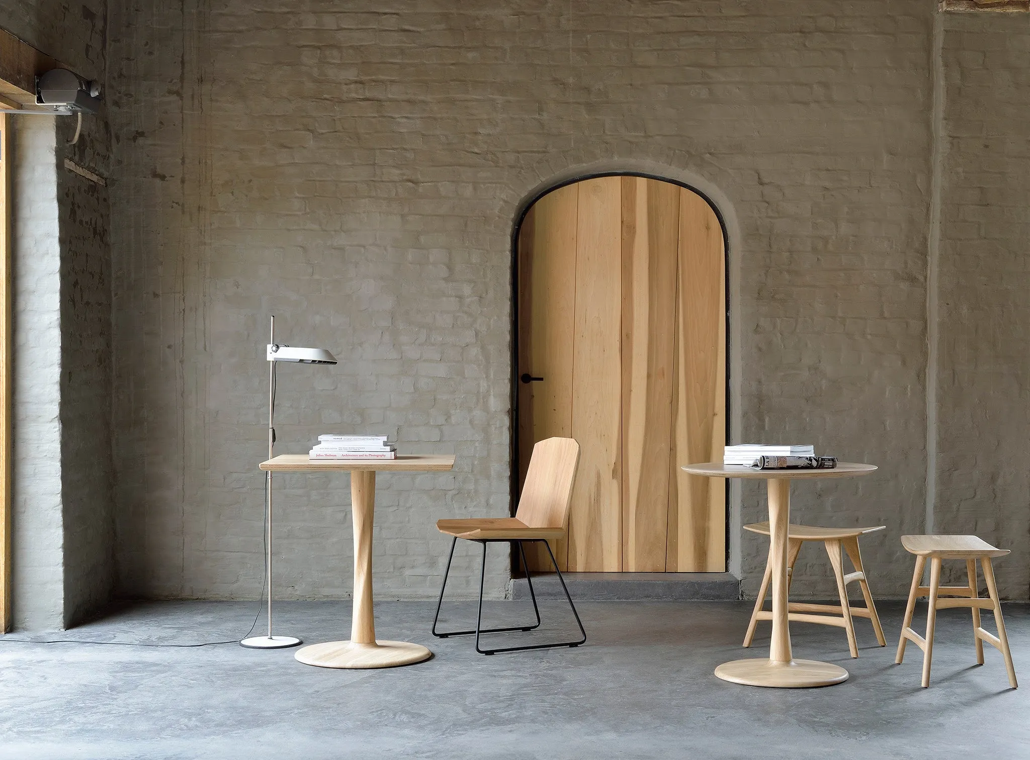 Oak Torsion Dining Table - Varnished