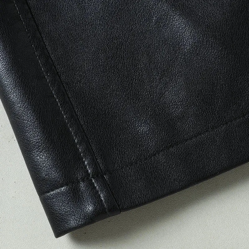 Obsidian Phoenix Luxury Business Casual Leather Blazer - High-End Loose-Fit Men’s Jacket in Sizes Up to 8XL