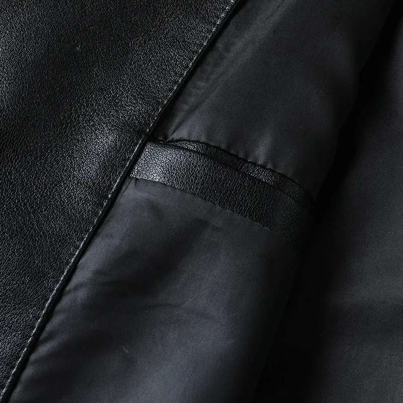 Obsidian Phoenix Luxury Business Casual Leather Blazer - High-End Loose-Fit Men’s Jacket in Sizes Up to 8XL