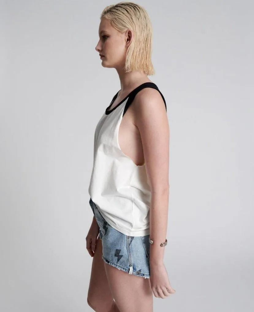 One Teaspoon Organic Smiley Face Texas Tank Top
