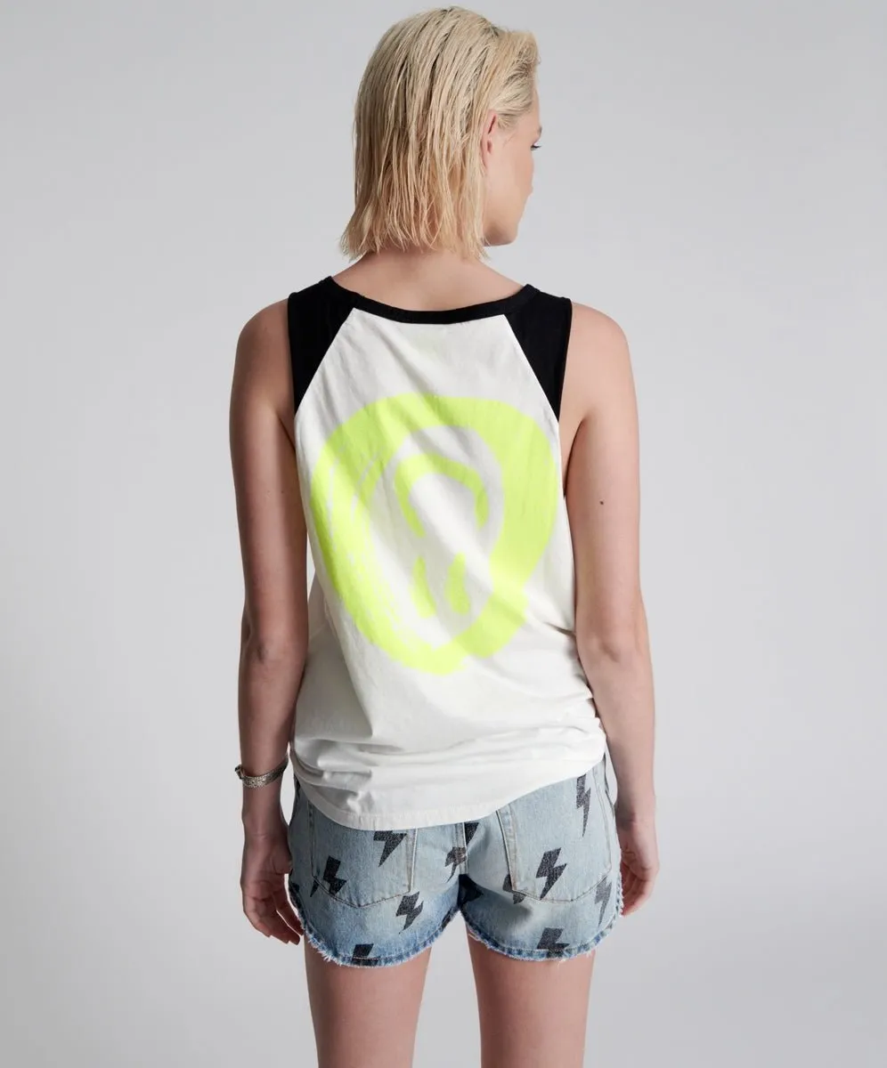 One Teaspoon Organic Smiley Face Texas Tank Top