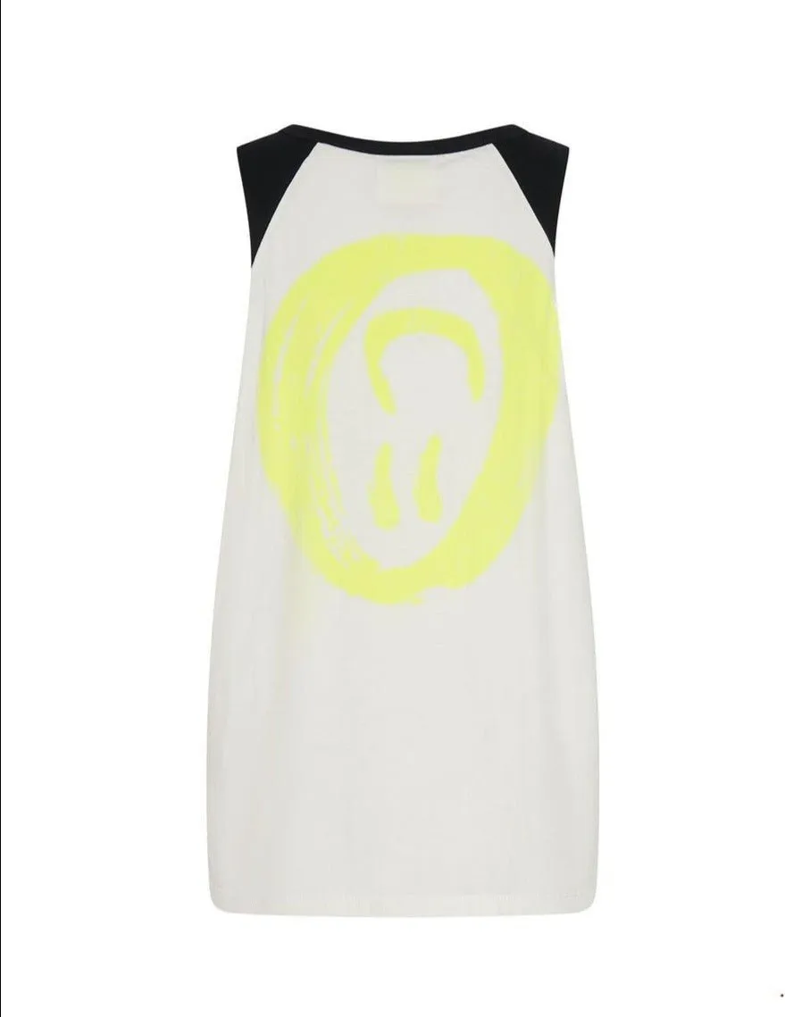One Teaspoon Organic Smiley Face Texas Tank Top