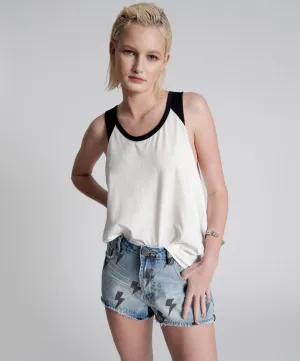 One Teaspoon Organic Smiley Face Texas Tank Top