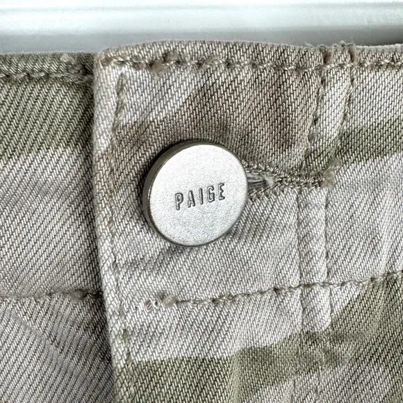 PAIGE Mayslie Utility Cut Off Shorts NEW Size 32 Camo Print