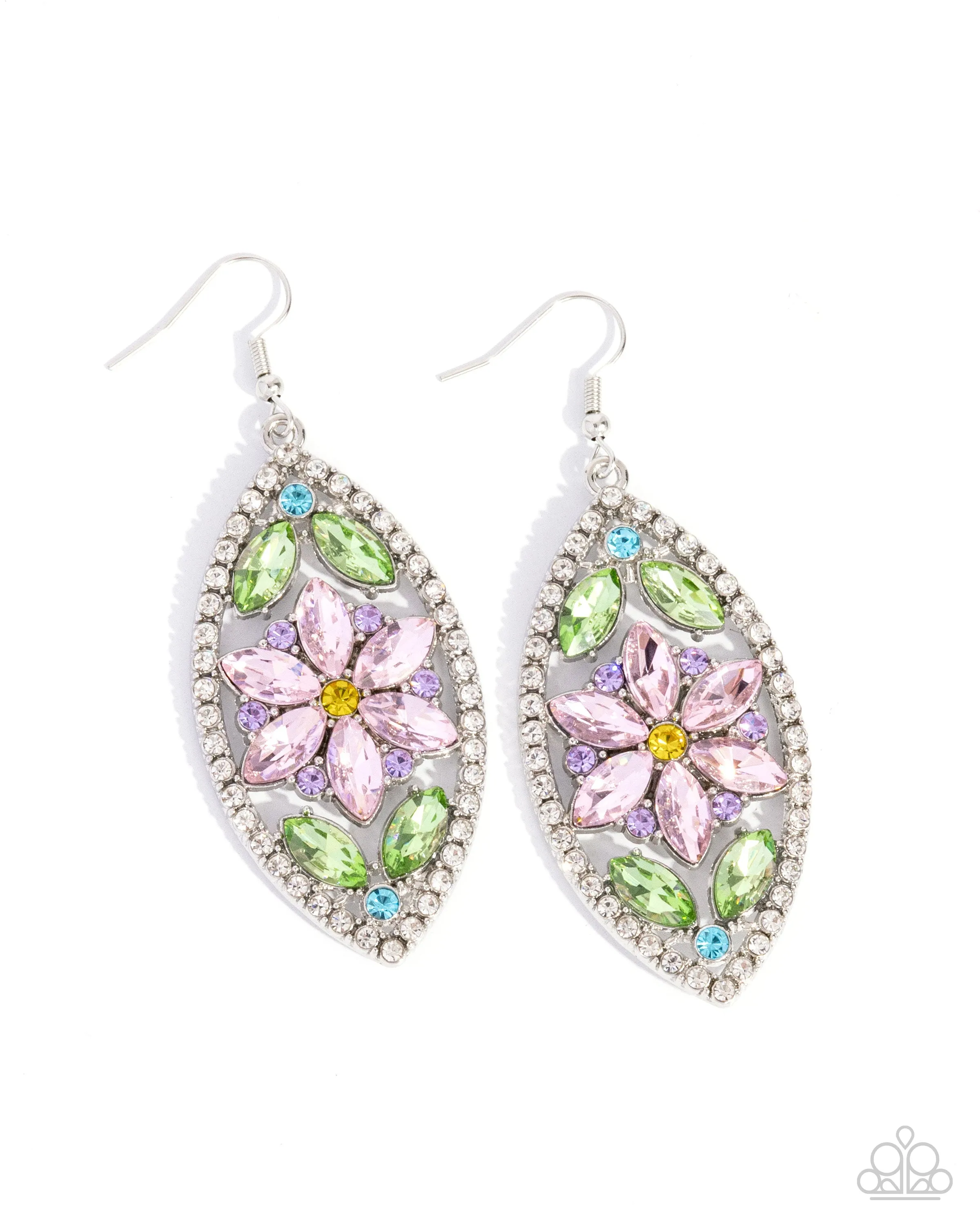 Paparazzi Gallant Garden Earrings Multi