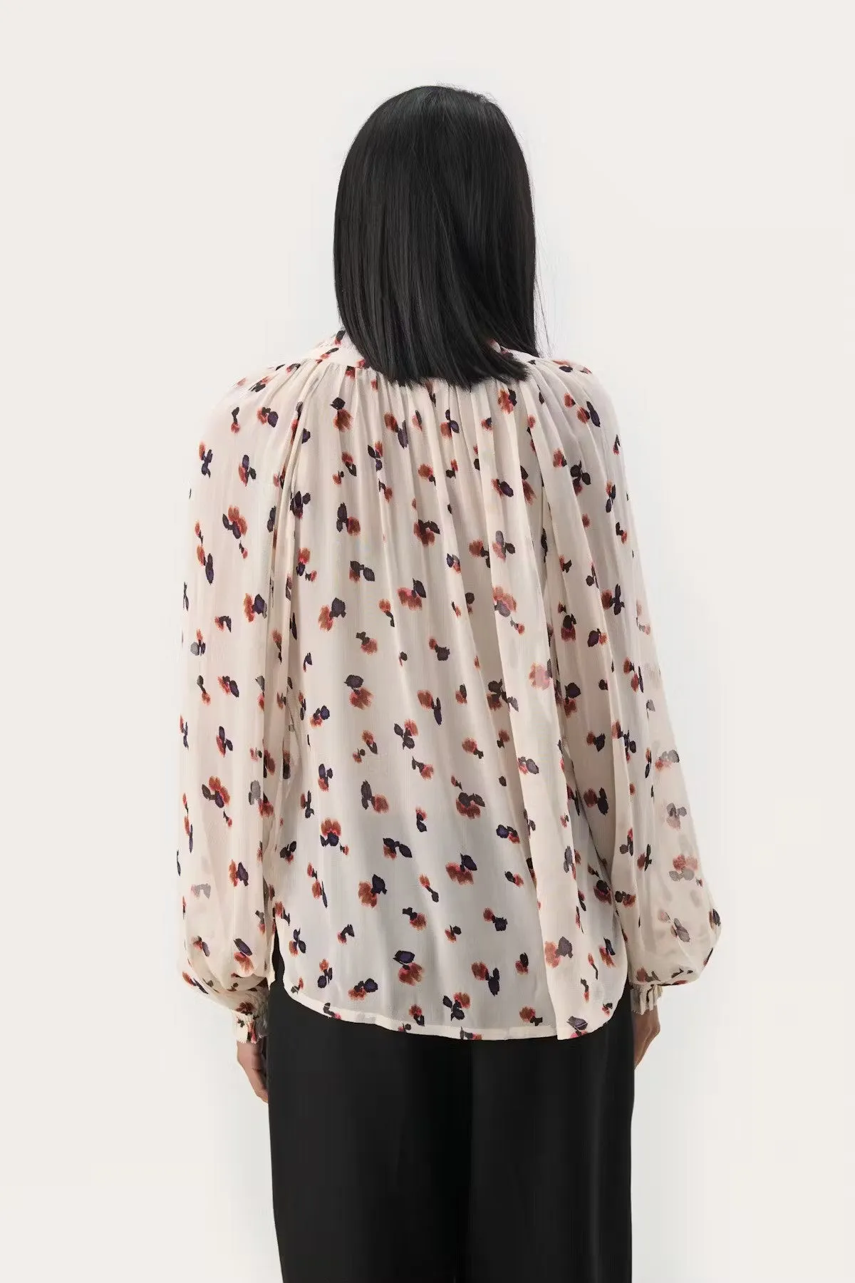 Part Two Kelsia Cream Abstract Floral Print Blouse