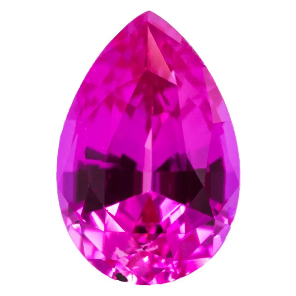 Pear FAB Lab-Grown Pink Sapphire Gems