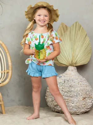 Pineapple Paradise Top and Ruffle Short Set