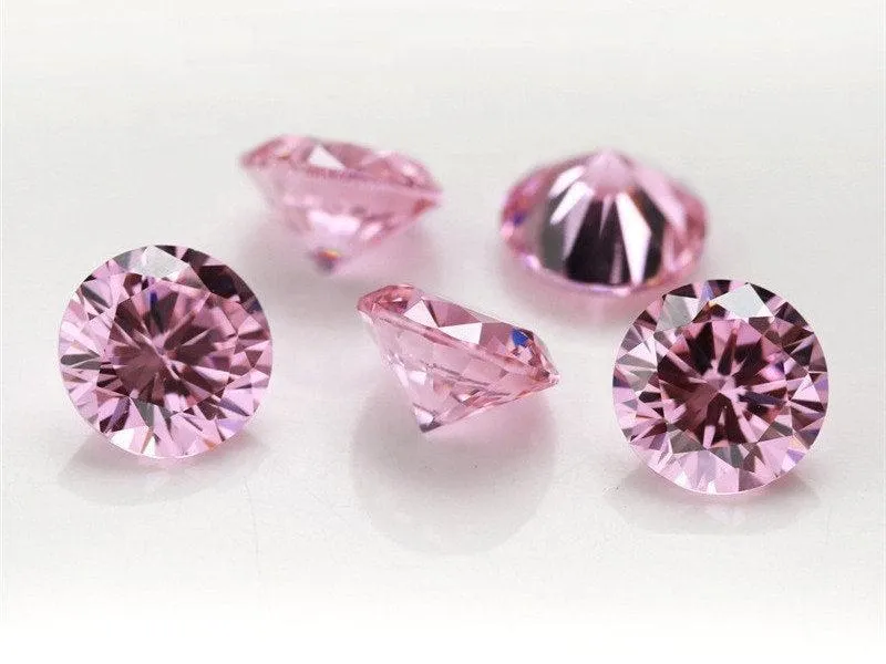 Pink Loose Moissanite Stone | Round Excellent Cut | VVS1 Loose Pink Moissanite Gemstone with Certificate | Pink Morganite Alternative