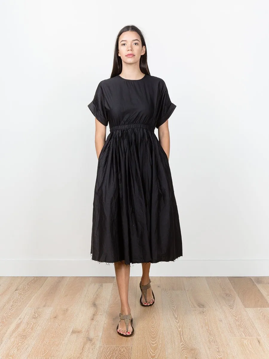 pleated dress - black