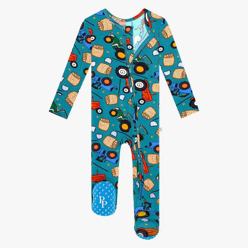 Posh Peanut Roberts Zippered Footie