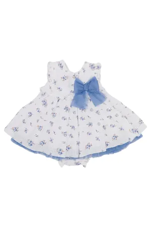 PREORDER "Sophie" Sky Blue Floral Dress & Bloomers