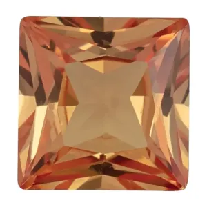 Princess FAB Lab-Grown Orange Sapphire Gems