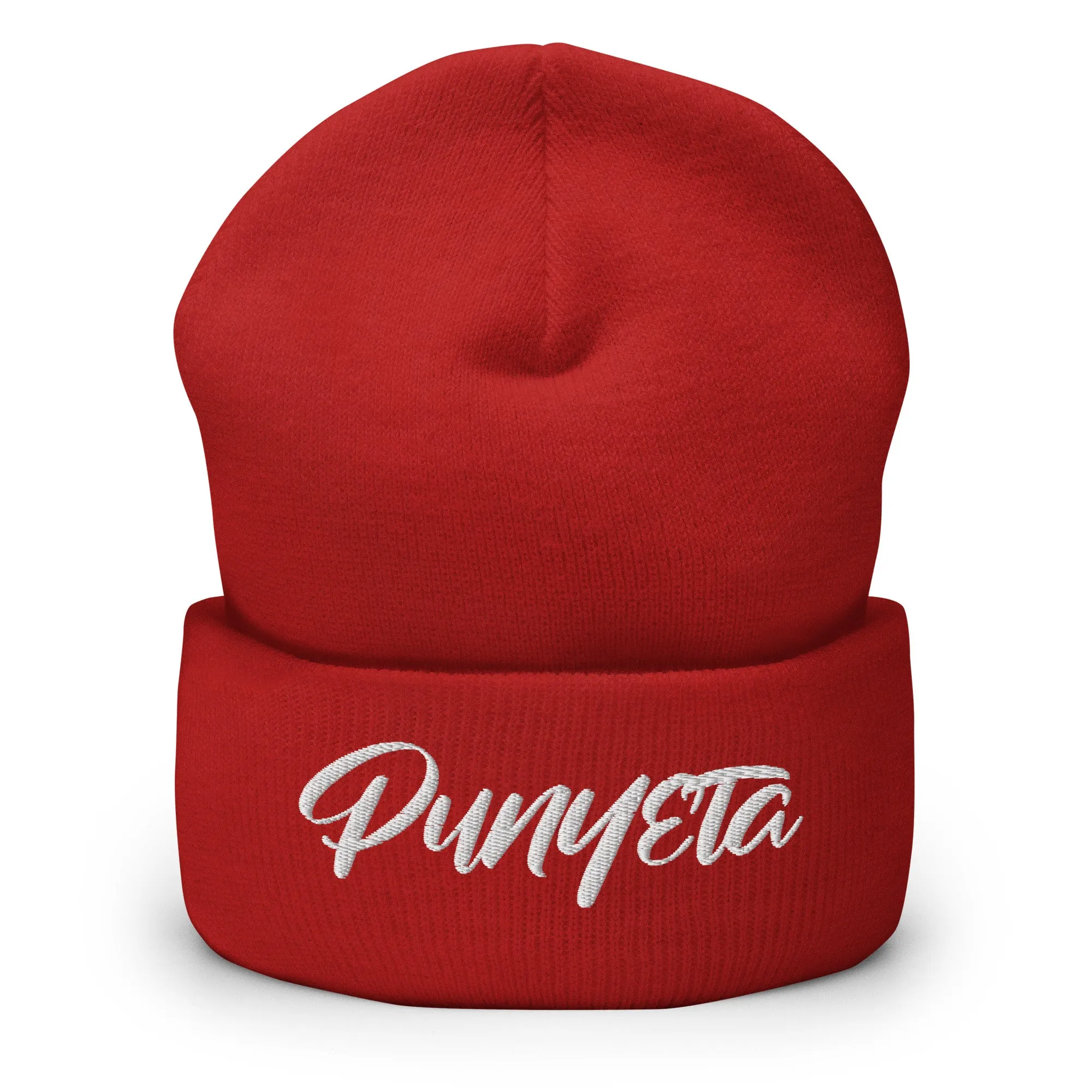 Punyeta Cursive Cuffed Beanie