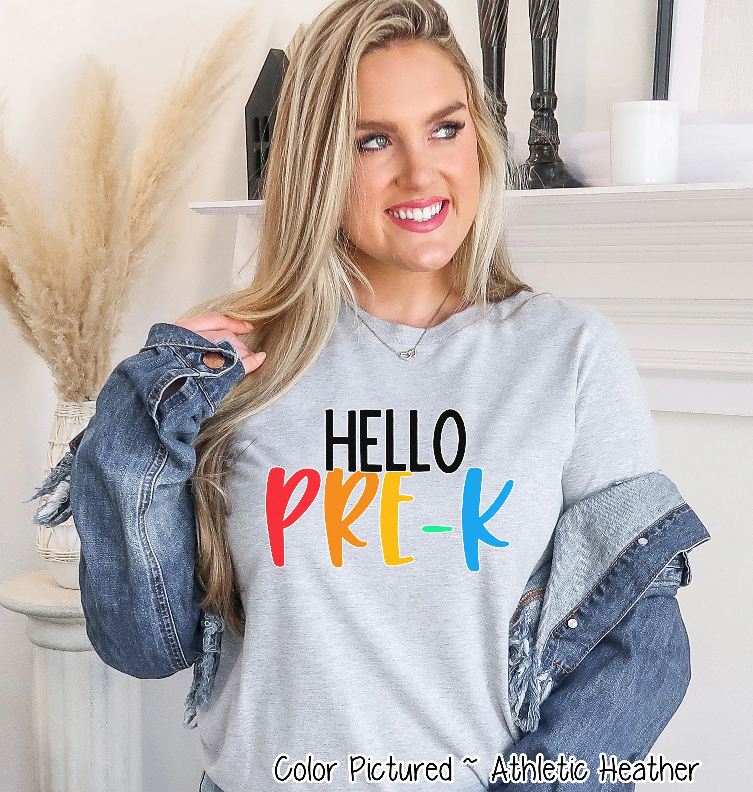 Rainbow Hello School Grade Student and Teacher Tee