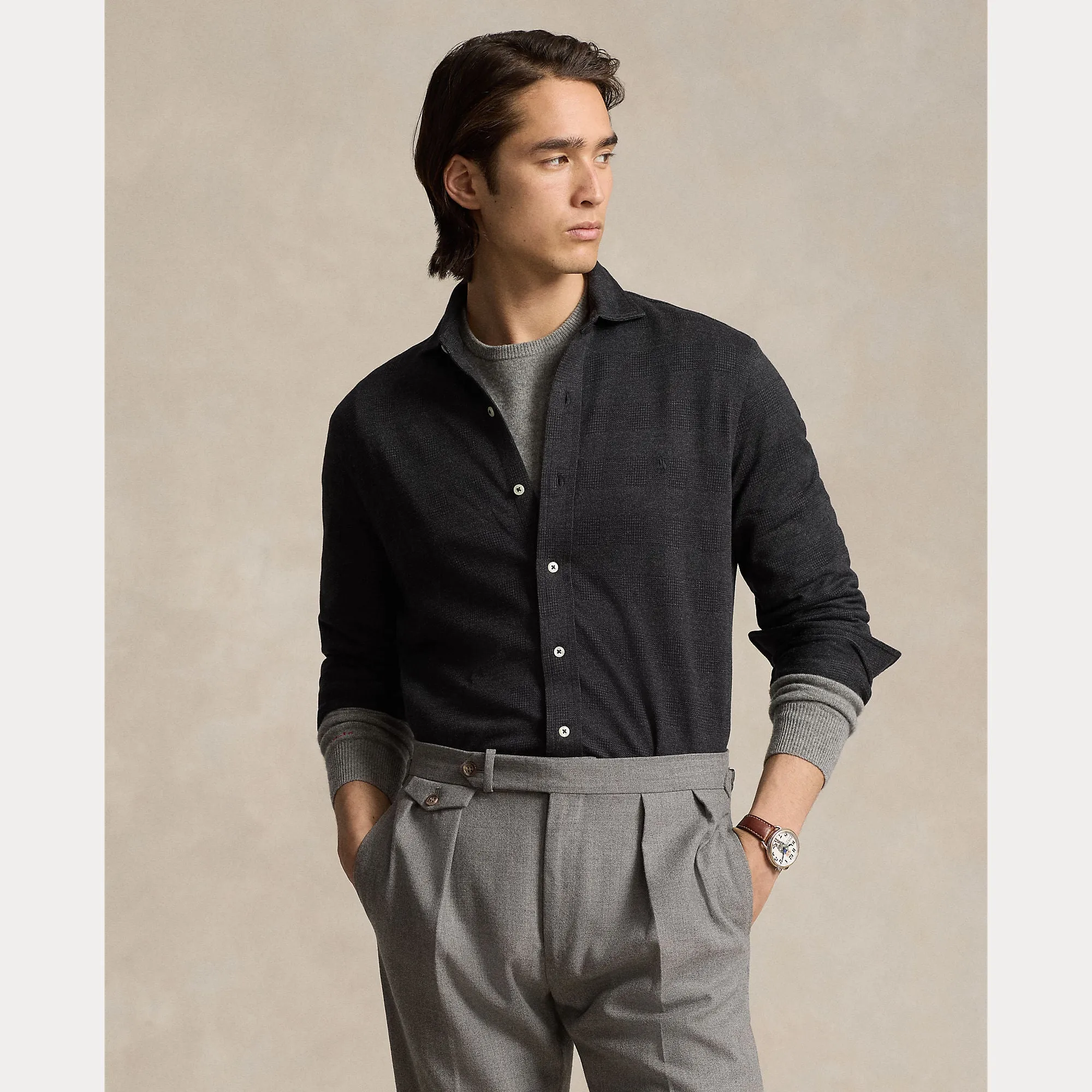 Ralph Lauren Mens Sport shirt Charcoal