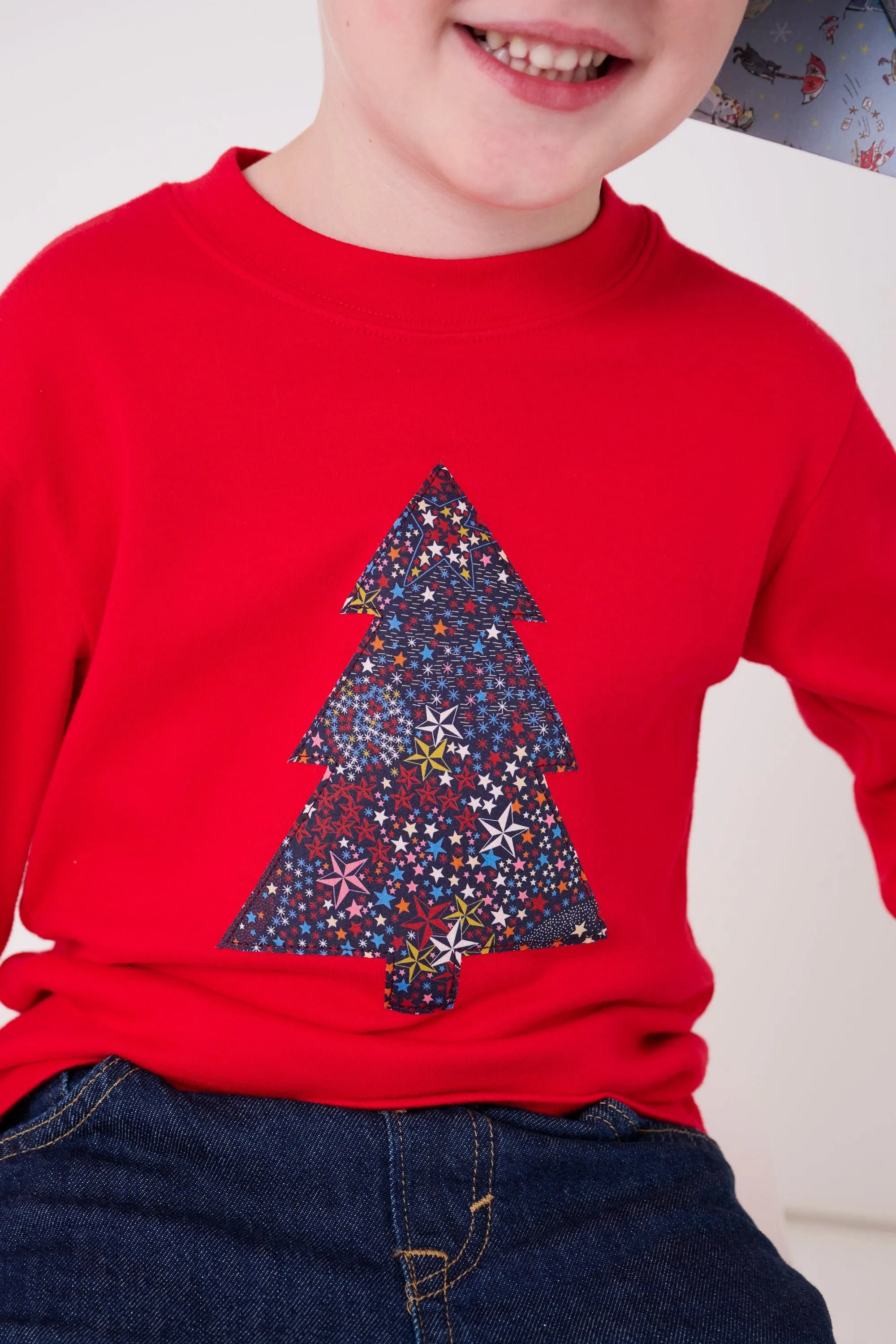 Red Tree T-Shirt in Adelajda's Wish Liberty Print