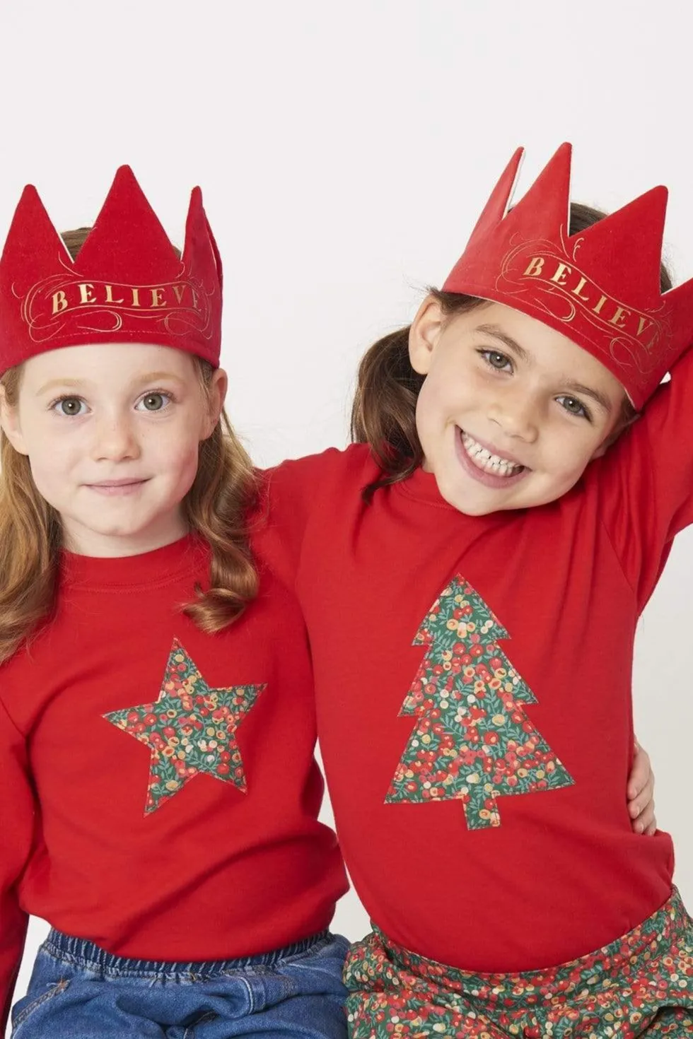 Red Tree T-Shirt in Glitter Wiltshire Liberty Print